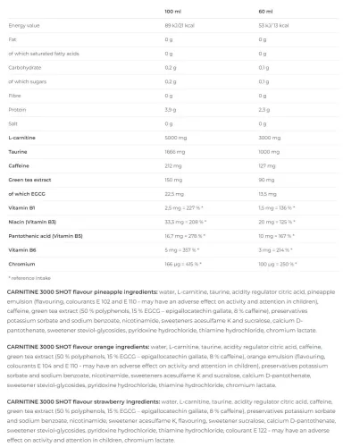 Nutrend Carnitine 3000 Shot 60 ml