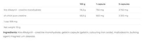 Nutrend Kre-Alkalyn 120 Kapszula