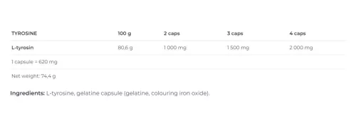 Nutrend Tyrosine - L-Tirozin 120 Kapszula