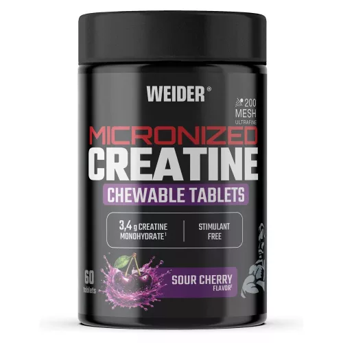 Weider Micronized Creatine Chewable Tablets 60 Rágótabletta Sour Cherry (Meggy)