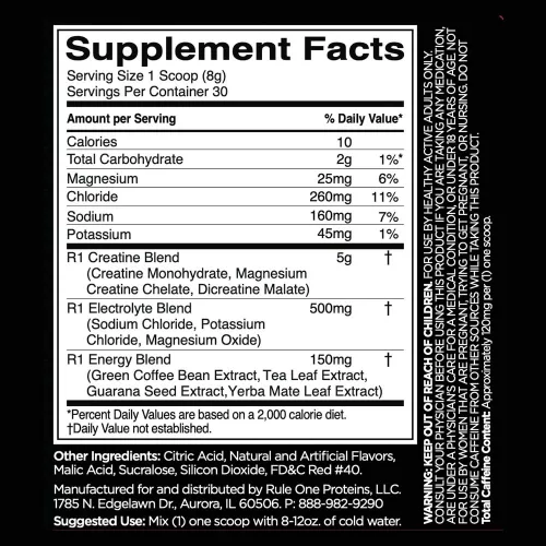Rule1 Kreatin Keverék por - Charged Creatin 270 g