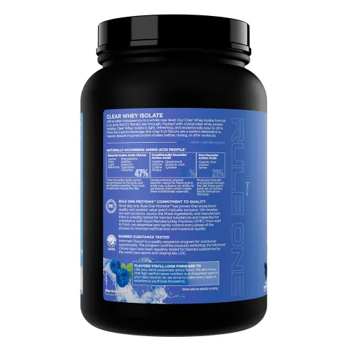 Rule1 Clear Whey Isolate - Tejsavófehérje Izolátum 689 g