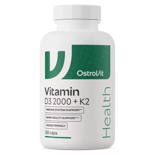 OstroVit Vitamin D3 2000 IU + K2 VEGE 120 Capsules 120 Kapszula