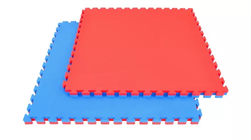 S-Sport Puzzle tatami sportszőnyeg 100x100x2 cm LEE piros-kék