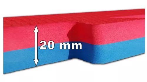 S-Sport Puzzle tatami sportszőnyeg 100x100x2 cm LEE piros-kék