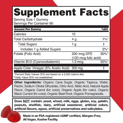 Goli  Apple Cider Vinegar - Almaecet 60 Gumicukor