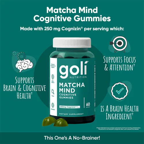 Goli Matcha Mind Gummies - Matcha 60 Gumicukor