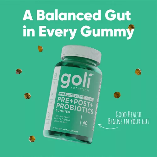 Goli Zero Sugar Pre + Post + Probiotics Gummies - Cukormentes Prebiotikum és Probiotikum 60 Gumicukor