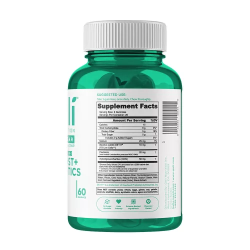 Goli Zero Sugar Pre + Post + Probiotics Gummies - Cukormentes Prebiotikum és Probiotikum 60 Gumicukor