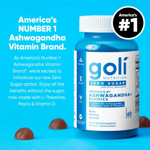 Goli Zero Sugar Ashwagandha Gummies - Cukormentes Ashwagandha 60 Gumicukor
