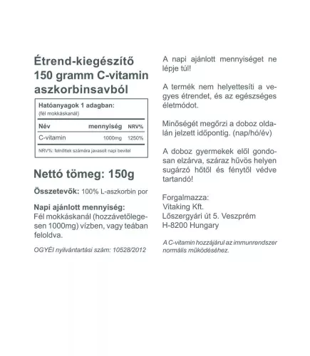 Vitaking Aszkorbinsav por 150 g