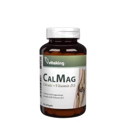 Vitaking CalMag Citrát + D3-vitamin 90 Lágykapszula