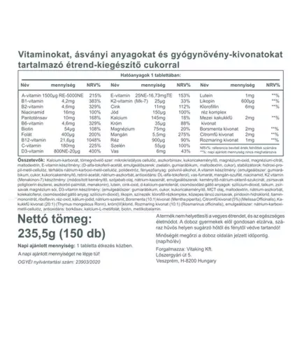 Vitaking Daily One Multivitamin 150 Tabletta