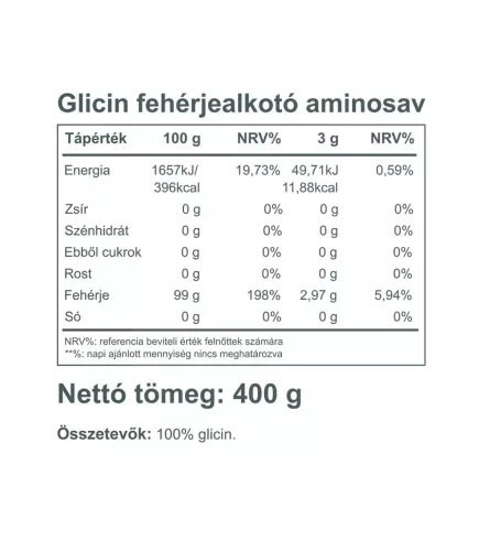 Vitaking Glicin 400 g por 400 g