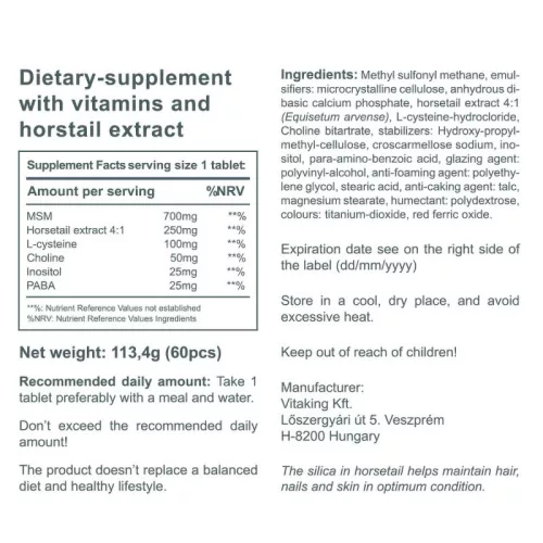 Vitaking Haj Bőr Köröm Vitamin 60 Tabletta