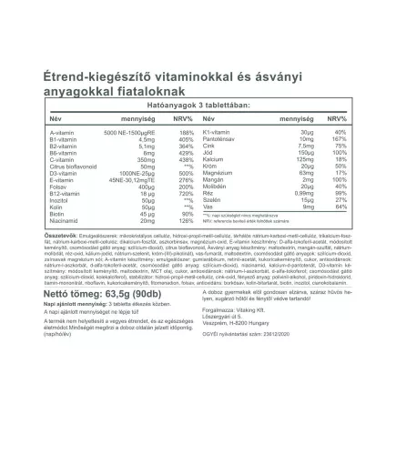 Vitaking Mega Vitamin tabletta Tiniknek 90 Tabletta