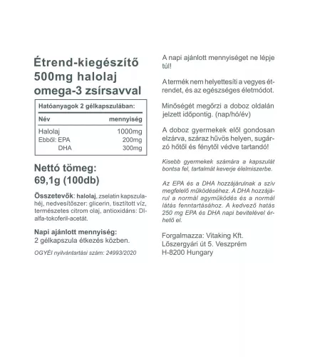 Vitaking Omega-3 Kids 100 Lágykapszula