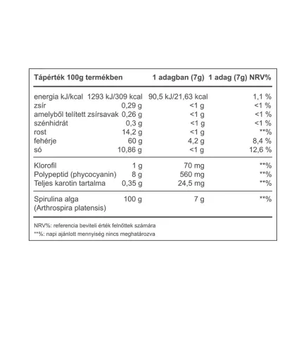 Vitaking Spirulina Alga por 250 g
