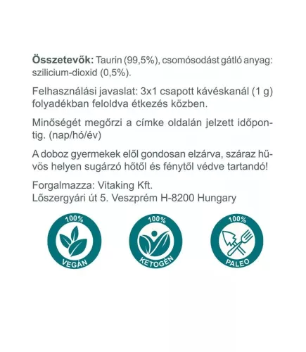 Vitaking Taurin Italpor (Natúr) 300 g