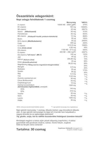 Vitaking 365 Multivitamin Plusz csomag 30 Csomag