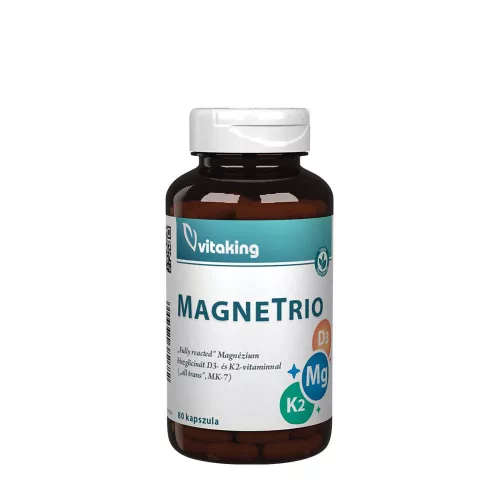 Vitaking MagneTrio D3+K2+ Magnézium biszglicinát 80 Kapszula