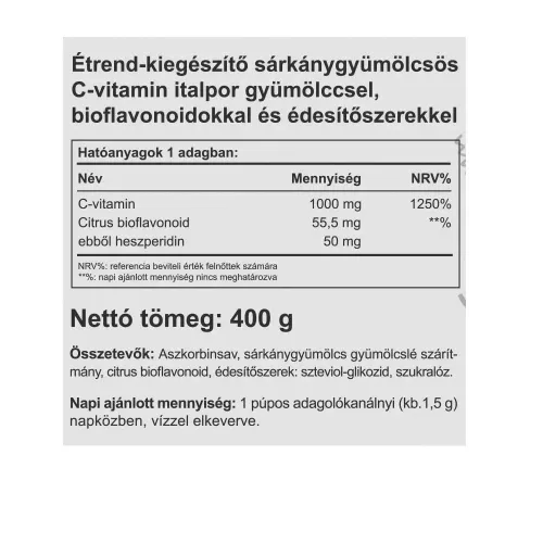 Vitaking Instant Supreme C-vitamin Por 400 g