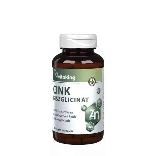 Vitaking Cink Biszglicinát 25 mg 120 Veg Kapszula