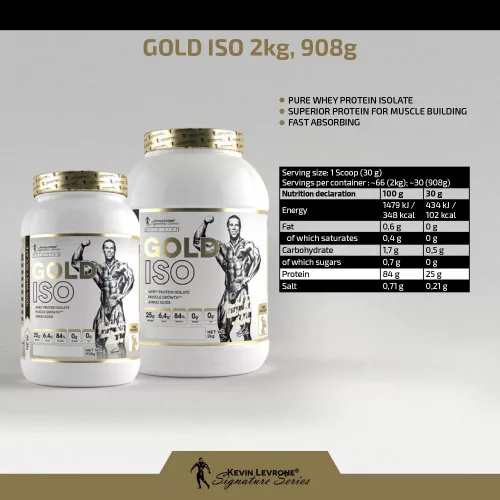 Kevin Levrone Tejsavófehérje Izolátum por - Gold ISO 2000 g