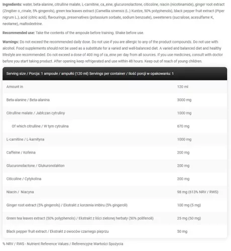 Kevin Levrone Fat Killer 2 in 1 Shot - Zsírégető és Edzés Előtti 120 ml