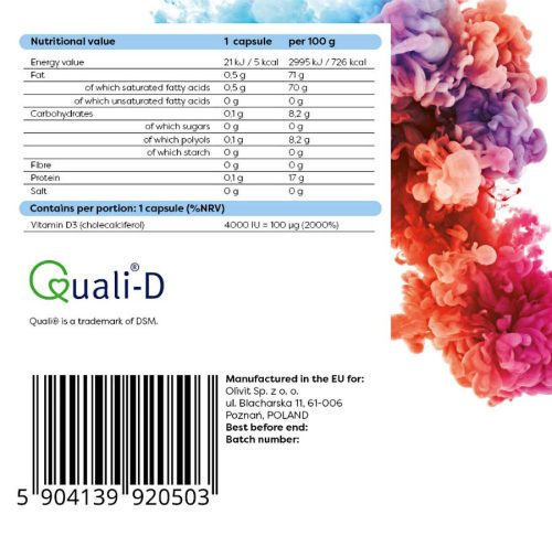 Osavi Vitamin D3 4000 NE 120 Lágykapszula