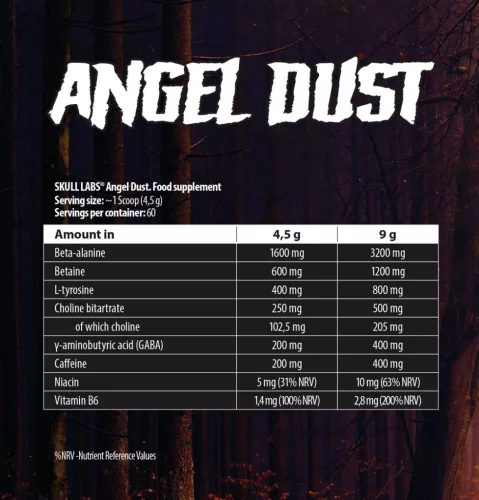 Skull Labs Angel Dust - Edzés Előtti Pörgető 270 g