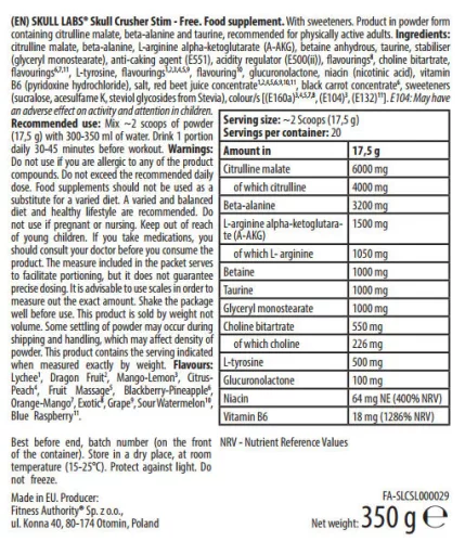 Skull Labs Skull Crusher - Minta 17,5 g