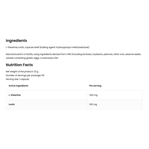 OstroVit L-Theanine VEGE - L-Teanin 90 Kapszula