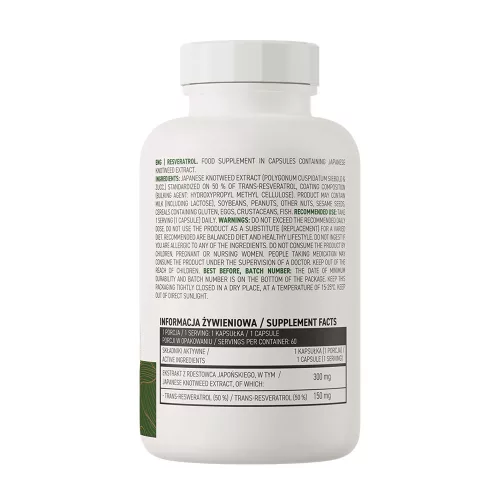OstroVit Resveratrol VEGE - Rezveratrol kapszula 60 Veg Kapszula