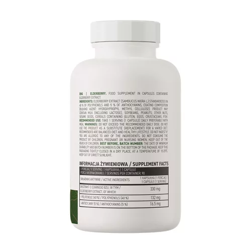 OstroVit Elderberry VEGE - Bodza Kivonat 90 Kapszula