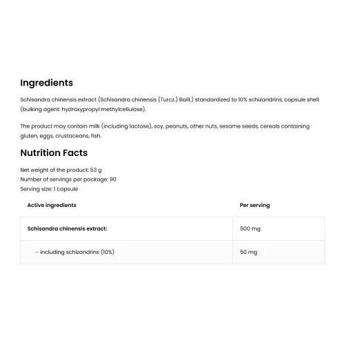 OstroVit Schisandra Chinensis VEGE - Kínai Kúszómagnólia 90 Veg Kapszula