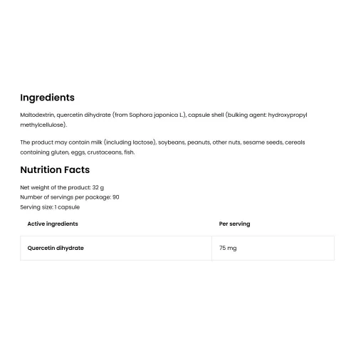 OstroVit Quercetin VEGE - Kvercetin 90 Kapszula