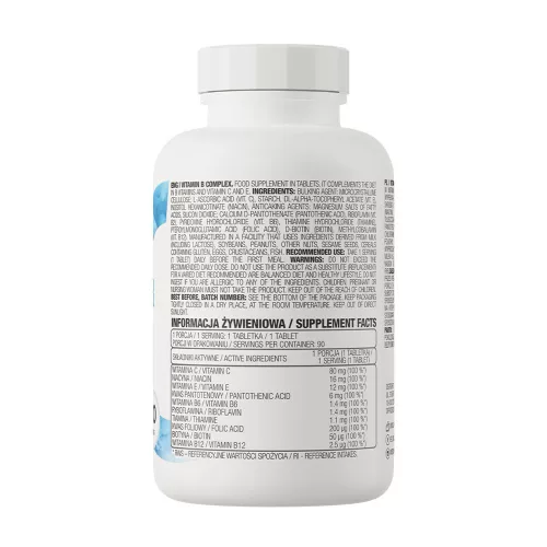 OstroVit Vitamin B Complex - B-vitamin Komplex 90 Tabletta