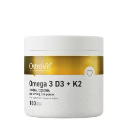 OstroVit Omega-3 D3+K2 180 Kapszula