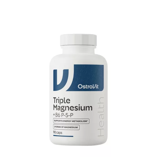 OstroVit Triple Magnesium + B6 P-5-P - Magnézium B6 Vitaminnal 90 Kapszula