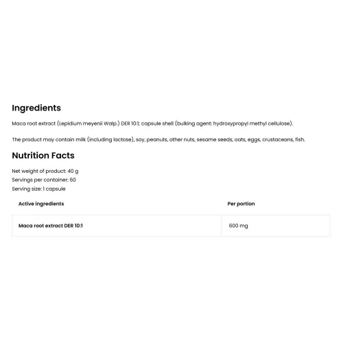 OstroVit Maca gyökér kivonat 60 Veg Kapszula