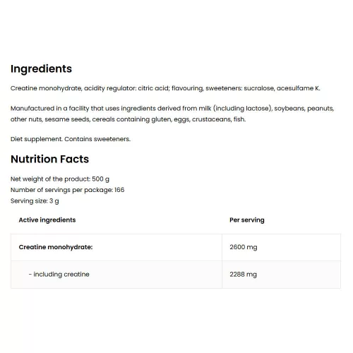OstroVit Kreatin monohidrát por 500 g