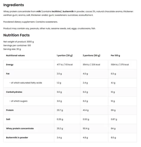 OstroVit WHEYlicious - Tejsavófehérje 3000 g