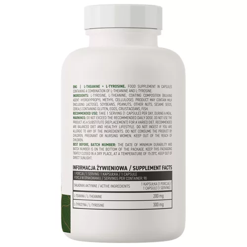 OstroVit L-Theanine + L-Tyrosine VEGÁN 90 Kapszula