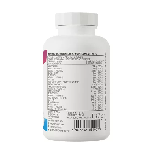 OstroVit 100% VIT&MIN - Multivitamin 90 Tabletta