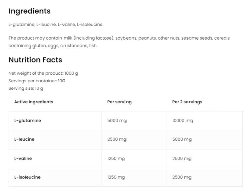 OstroVit BCAA + Glutamine 1000 g