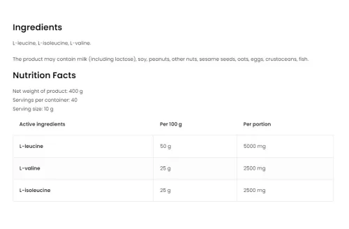 OstroVit BCAA 2-1-1 400 g