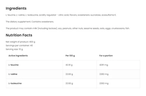 OstroVit BCAA INSTANT 400 g