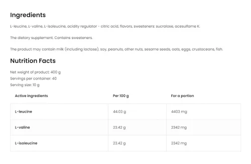 OstroVit BCAA INSTANT 400 g