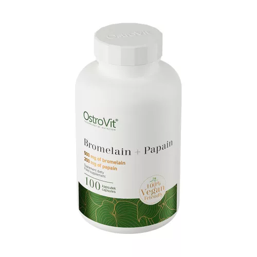 OstroVit Bromelain + Papain 100% Vegán 100 Kapszula